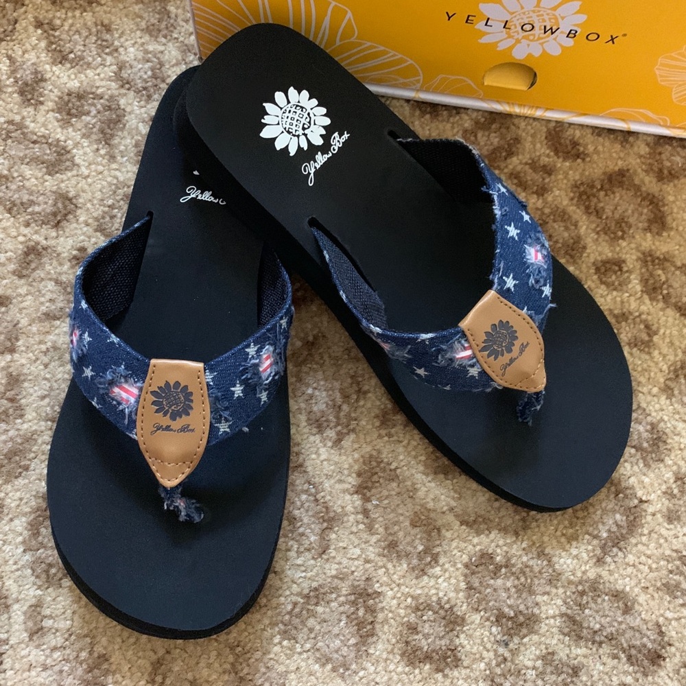 Yellow Box Women's Sandals - Blue and Black